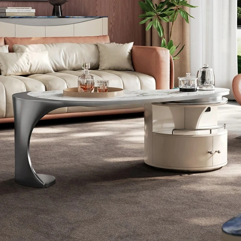 

Современный сланцевый мраморный бытовой прямоугольный журнальный столик для гостиной, комбинация ТВ-шкафа