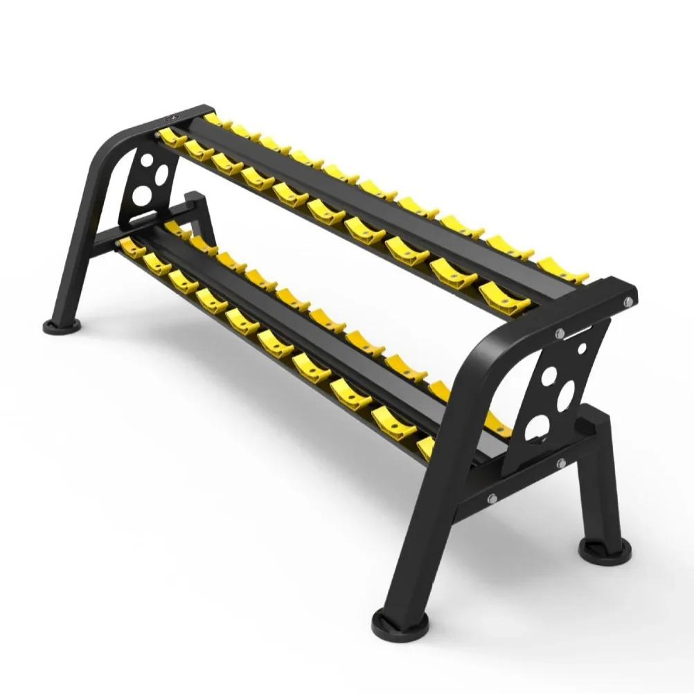 

Be suitable for Commercial Home Use Durable Metal Dumbbell Rack with Rubber Saddle 10 Pairs Storage Dumbbell Rackcustomizable