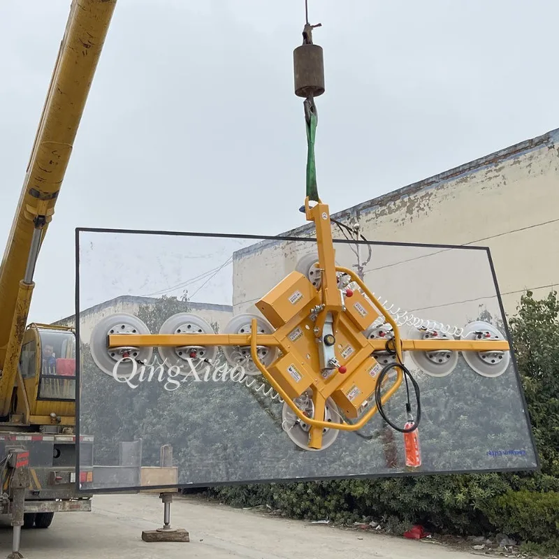 FOB Portable Glass Installation Robot 6 Pads Vacuum Lifter Manufacturer Direct Sale Heavy Duty Robotic Glazing Equipment