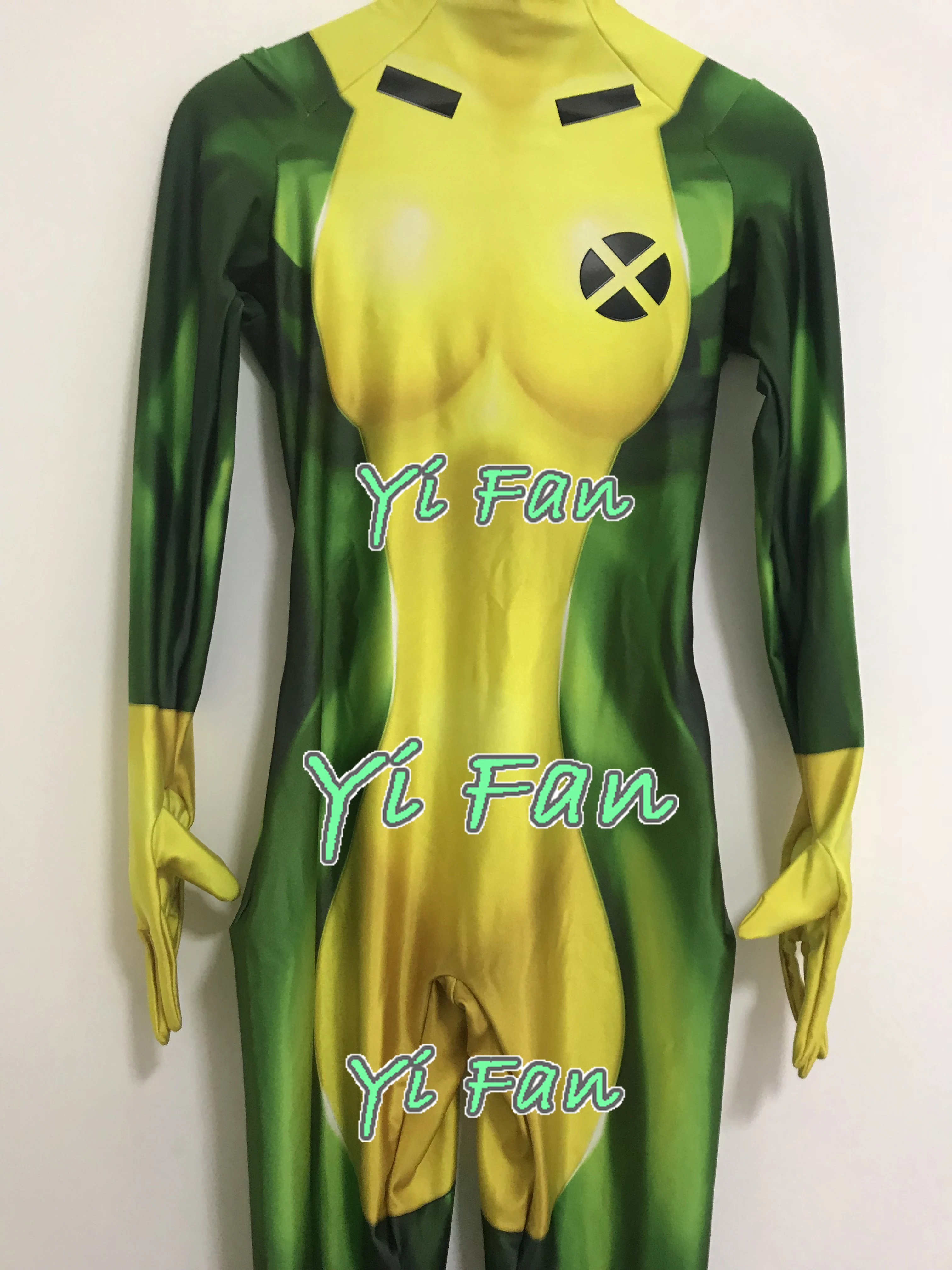 Halloween Rogue Female Spandex Cosplay Costume Adults Lady Superhero Zentai Bodysuit Halloween Costume