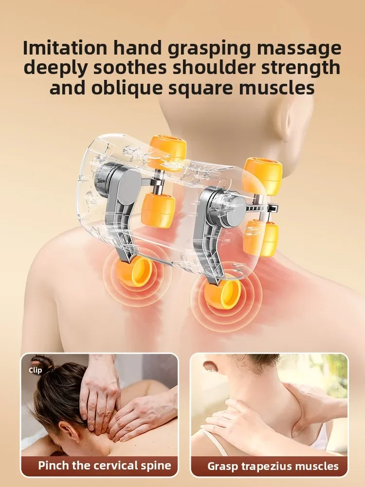Massager cervical vertebra waist back full body automatic multifunctional cushion chair home shoulder and neck kneading massager