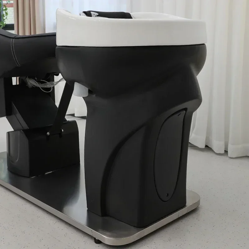 كراسي شامبو فاخرة لصالون الحلاقة مخصصة لسرير رفع كهربائي كراسي شامبو لصالون الشعر Fotel Fryzjerski أثاث سبا QF50SC