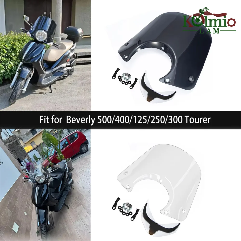 Kolmio-Lam Fit For Beverly 500 400 Tourer Motorcycle Windscreen Windshield Beverly 125 250 300 400 Tourer Wind Screen