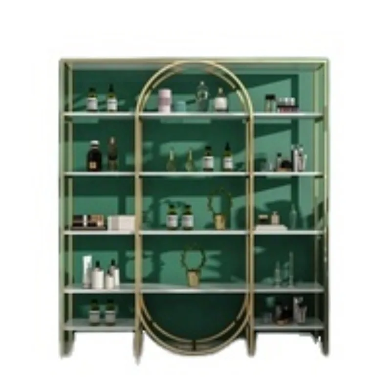 

Cosmetic Display Gold Shelf 5 Tier Racks for Beauty Salon Shop Fittings and Display