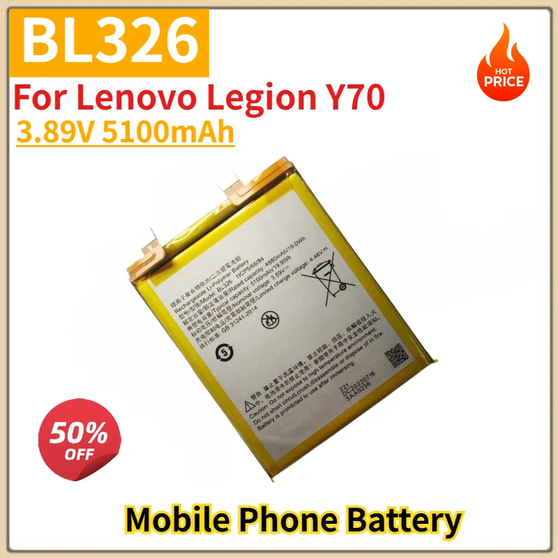 BL326 Battery 3.89V 5100mAh for Lenovo Legion Y70 Mobile Phone High Quality Replacement Battery