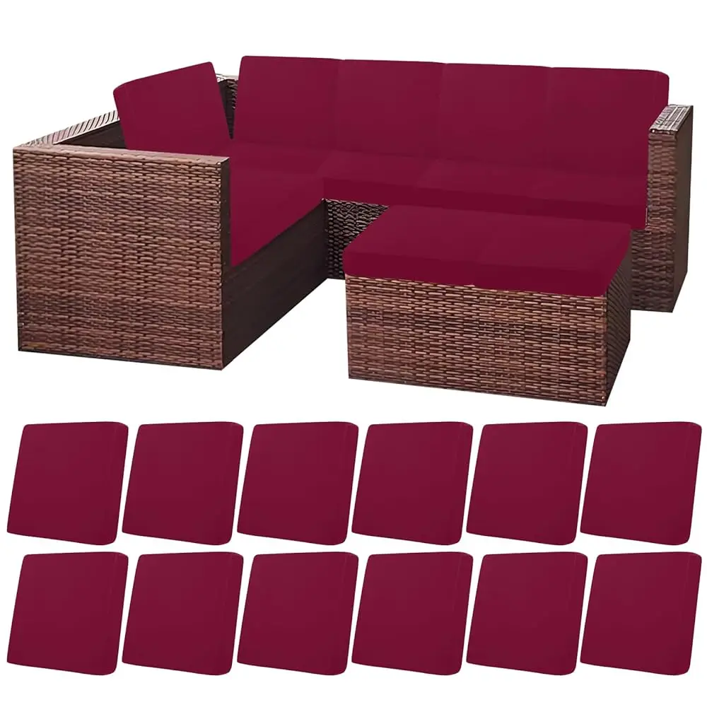 

Hebe Outdoor Patio Cushion Covers Set Of 12 Waterproof Stretch Seat Cushion Cover For Patio Furniture Outdoor Sofa Cushion