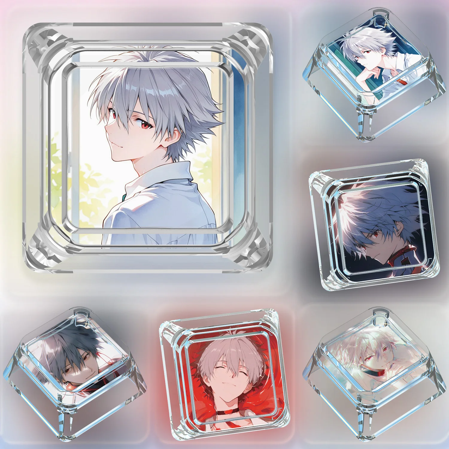 

Diy Evas Nagisa Kaworu Mechanical Keyboard Keycaps Cross-Axis Mechanical Keyboard Pc Personalized Keycaps Gift Toys