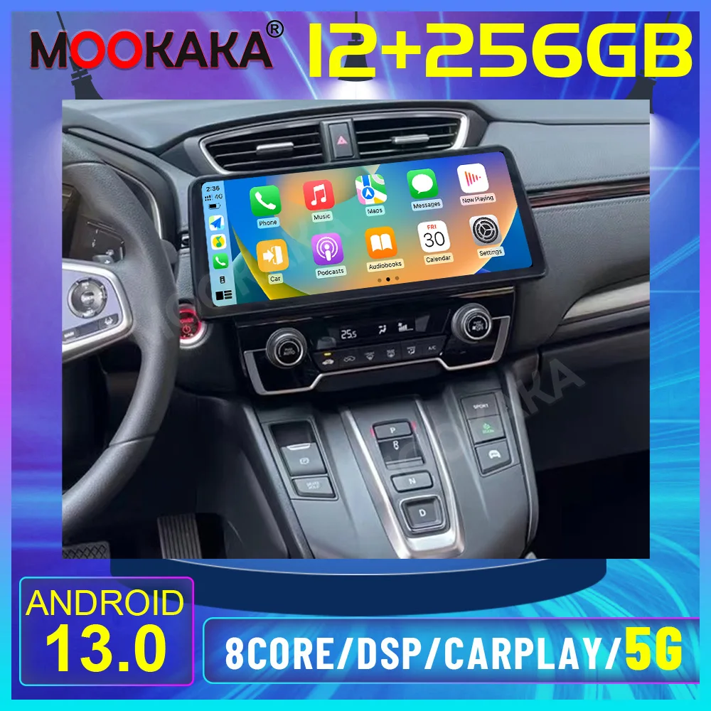 

12.3-inch Android 13 128GB Tesla screen For Honda CRV Haoying LTE car radio GPS Navigation Multimedia Player Wireless Carplay 4G