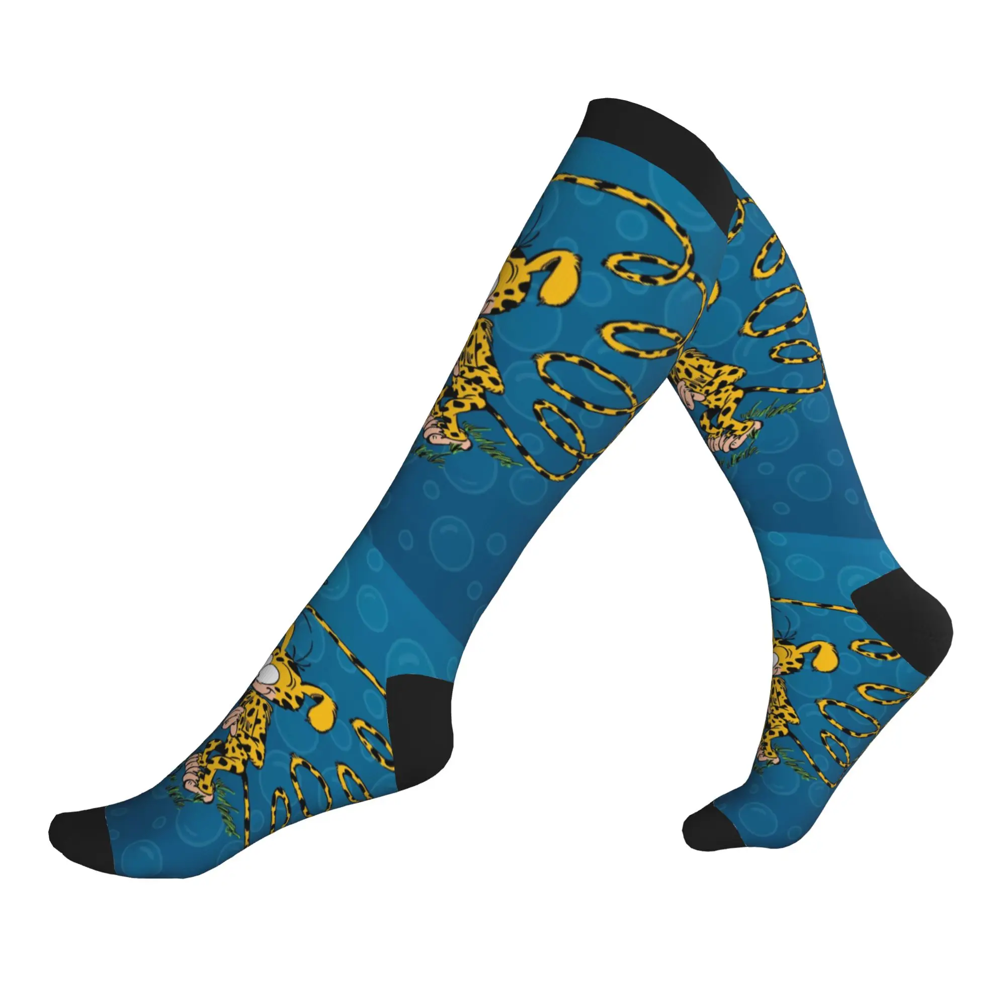 Funny Marsupilami Feeding Babies Socks Women Men Warm 3D Printing Cartoon Anime Football Sports Sports Compression Socks