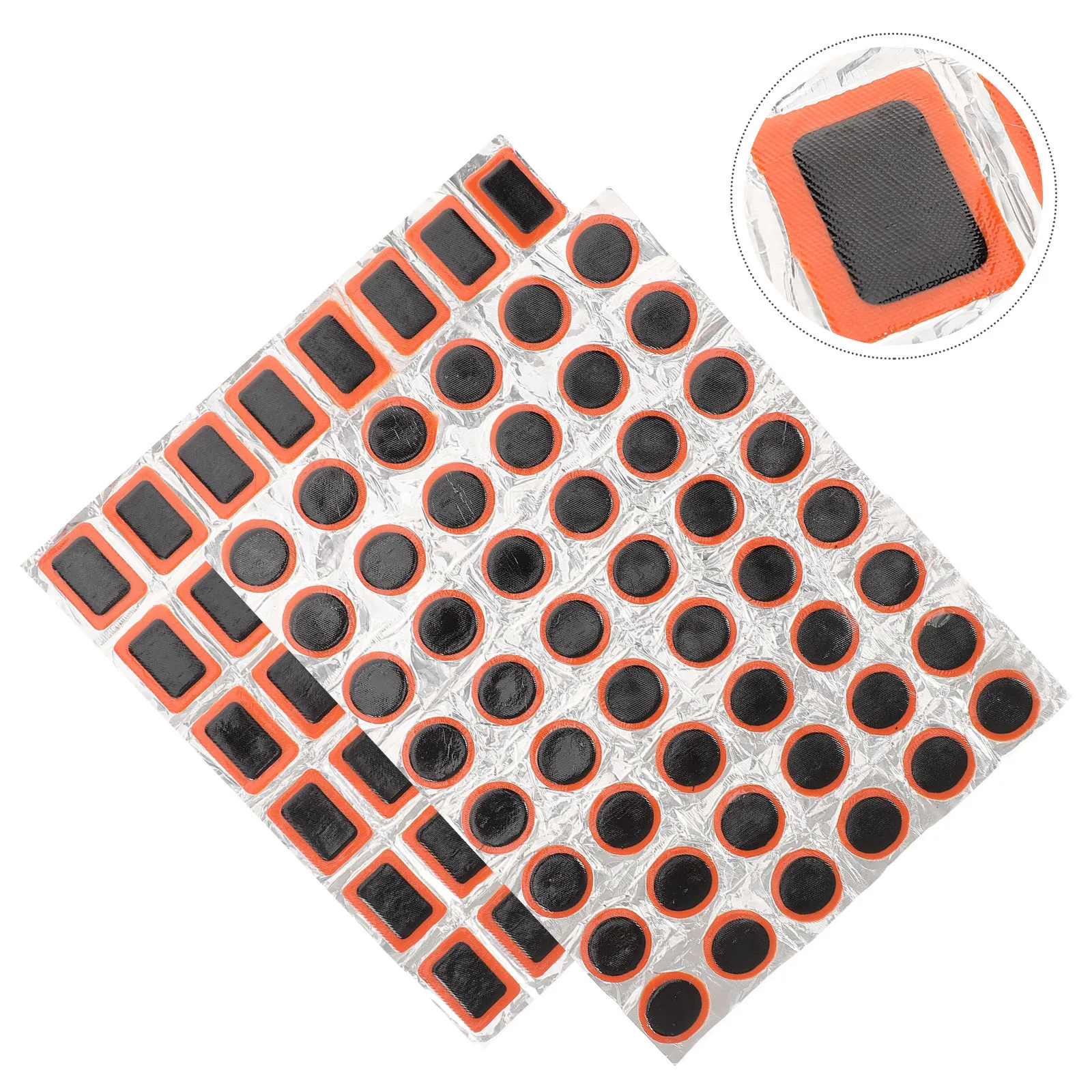 2 ورقة الدراجة التصحيح طقم تصليح دائم الطريق دراجة جبلية الإطارات التصحيح أداة سريعة لا الغراء الأنبوب الداخلي إصلاح بقع المحمولة #4