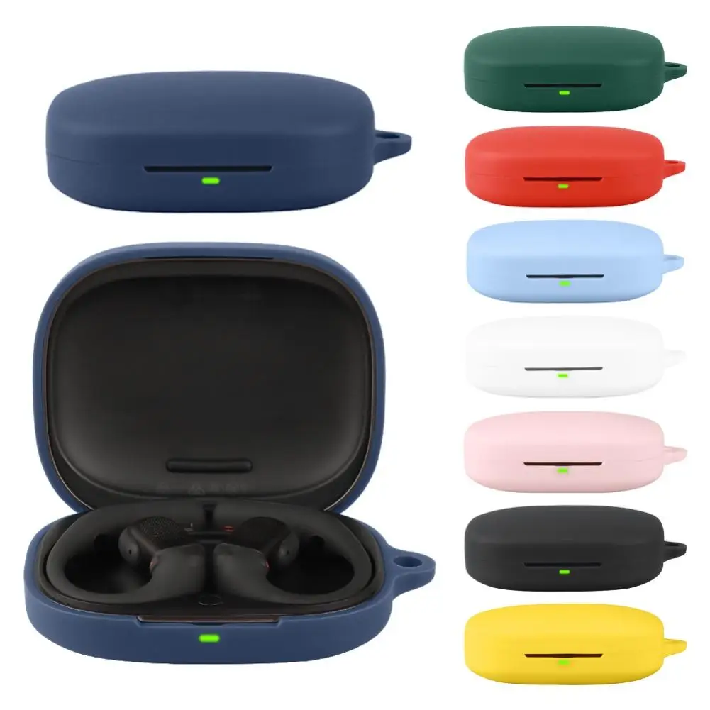 Full Silicone Cover for SHOKZ OpenFit Pro T010 Protective Case with Indicator Light Visible Design Anti-Drop Skin with Lanyard