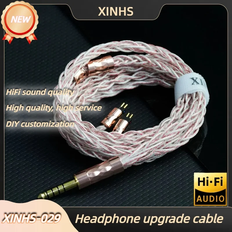 XINHS Immersion Silver Foil Wire Palladium Liquid Nitrogen OCC Headphone Upgrade Cable 0.78 4.4 Suitable for A2 Pro TANGZU IEM