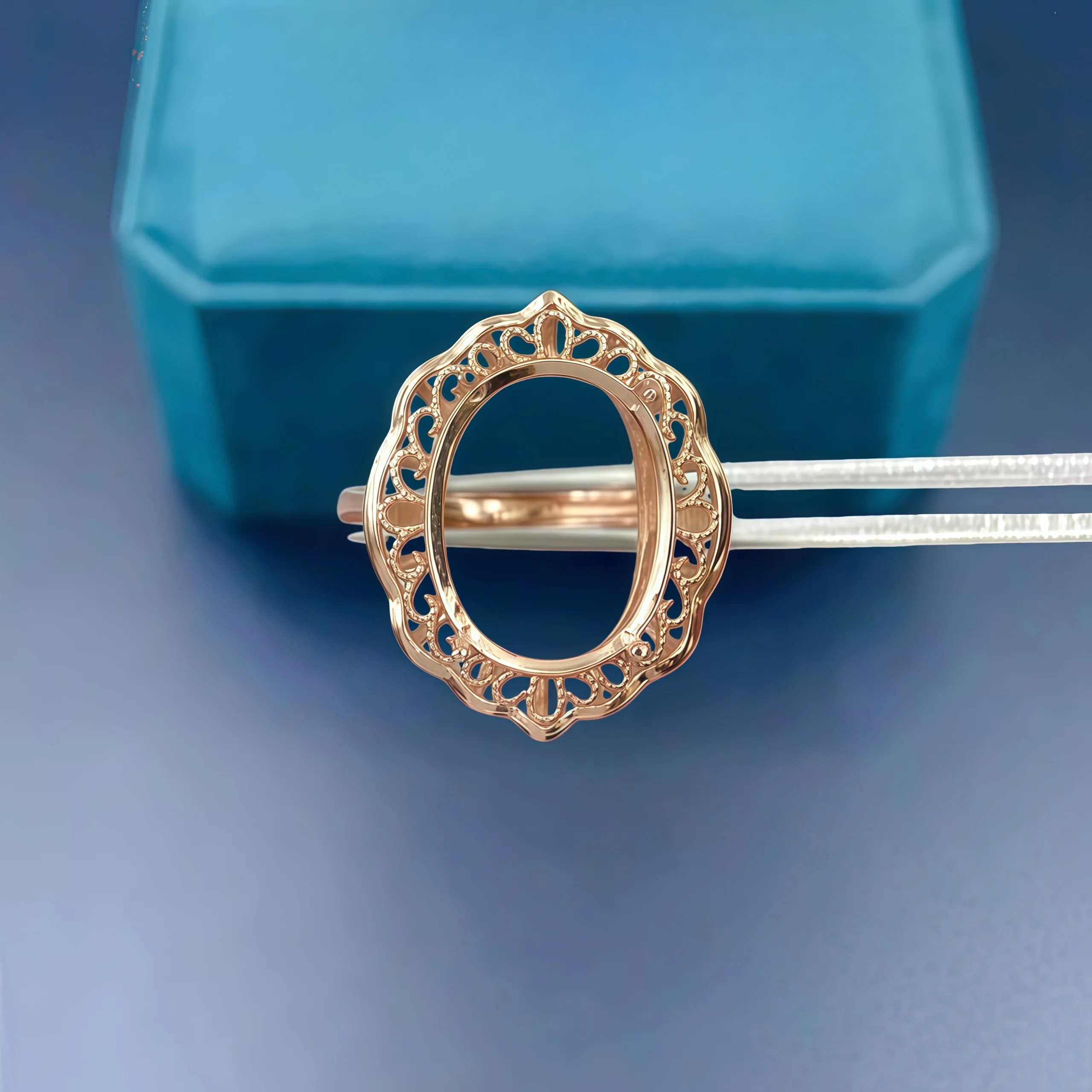 

Fashion DIY Empty Ring Holder S925 Sterling Silver Setting 12*16mm Elliptic Stone Fine Simple Charm Jewelry for Woman