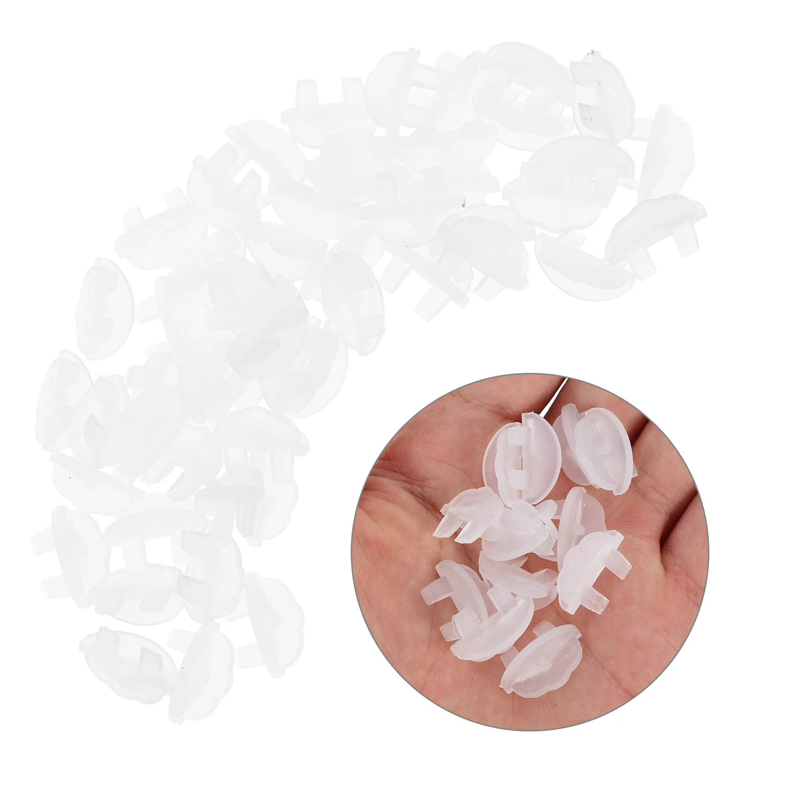 

50Pcs Glass Shelf Brackets Heavy Duty Support Clips for Bathroom Kitchen Cabinets Glass Panel Holders Multifunctional Shelf