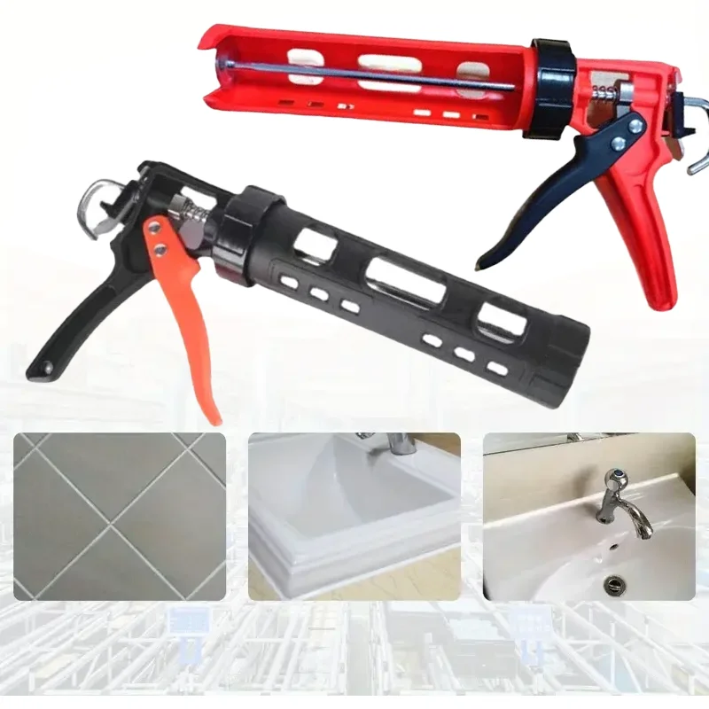 

Glass Glue Sealant Gun Hand Paint Silicone Tool for DIY Doors Windows Workshop Insulating Mastic （Random Color）