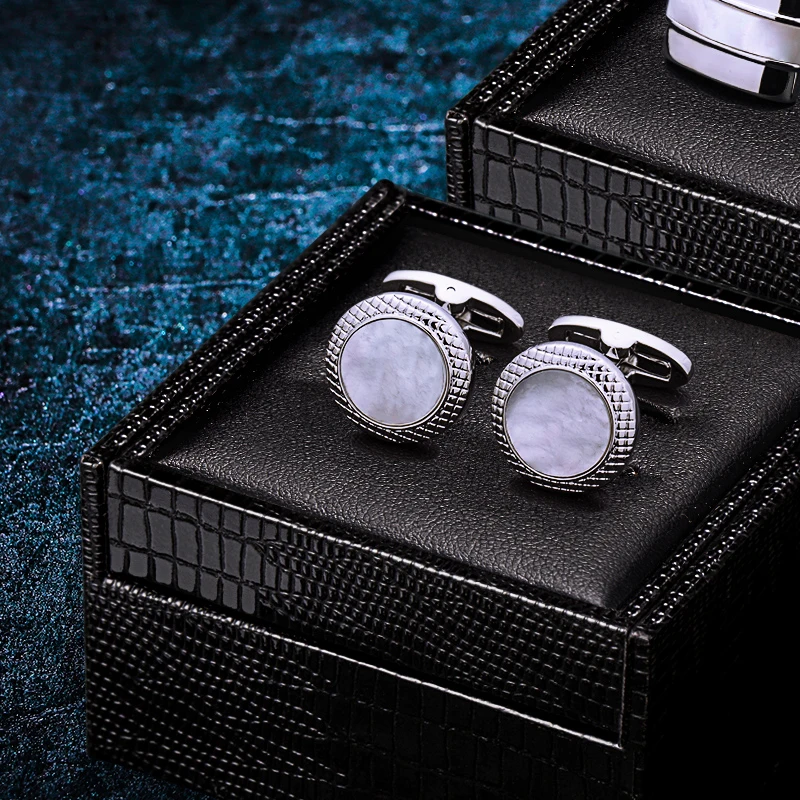 

KFLK Shirt Fashion Cufflink for Mens Brand Shell of Cuff links Button High Quality Luxury Wedding Male Guests