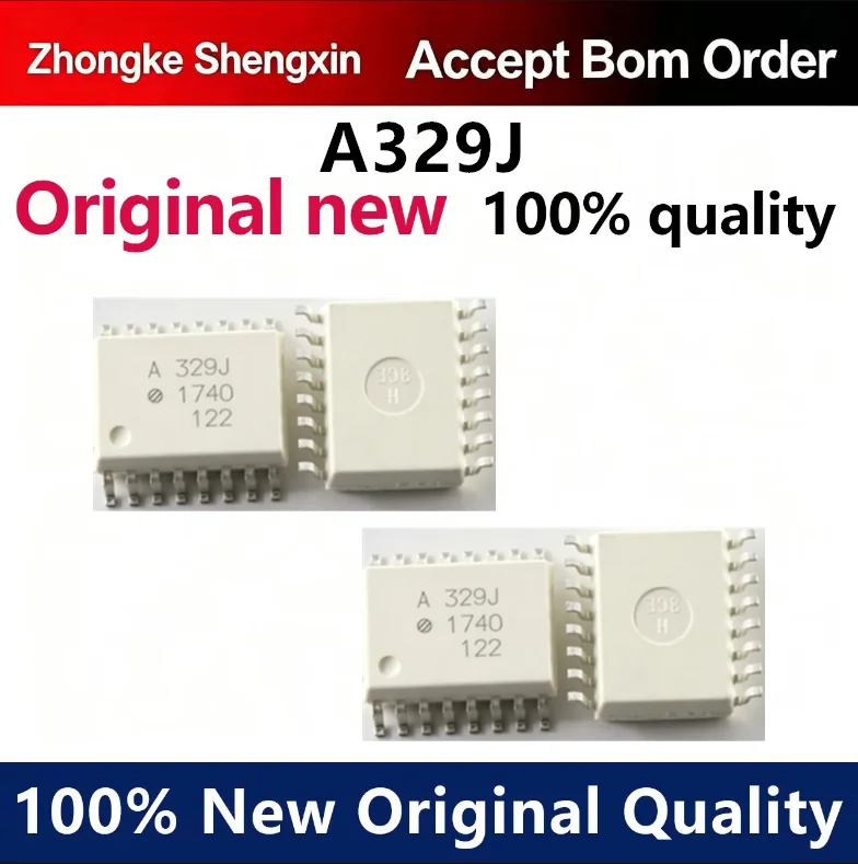 （5pcs-10pcs）Brand new original imported QCPL-329J-500E silk screen A329J SOP-16 optocoupler isolator chip