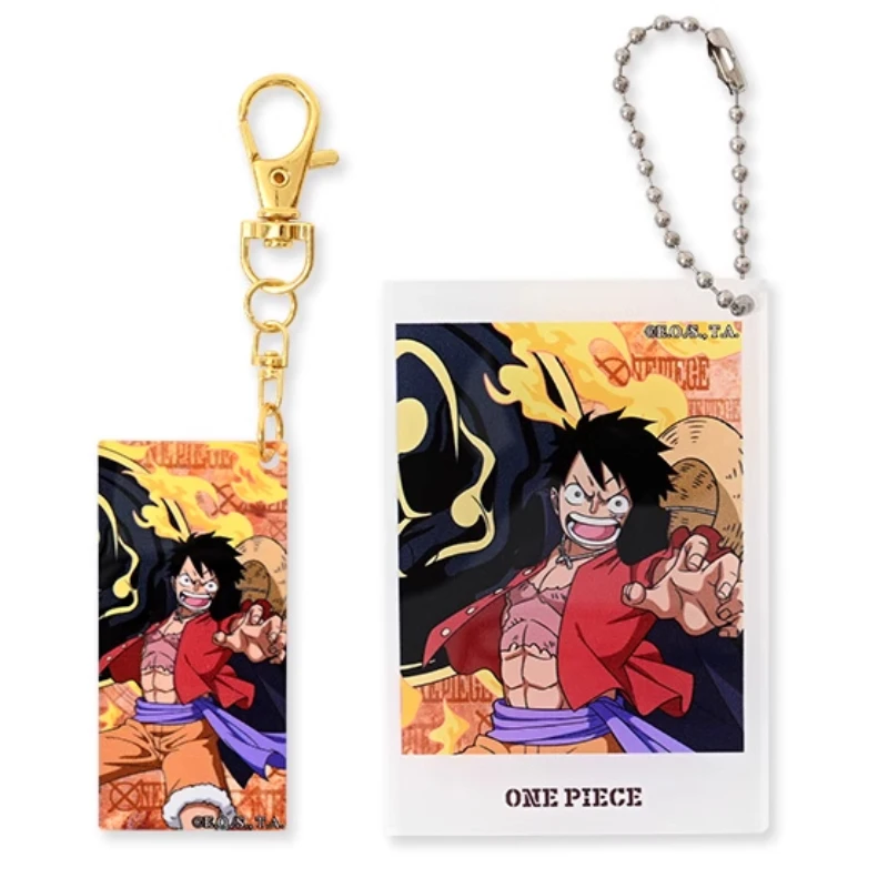 Anime ONE PIECE Acrylic Keychain Cartoon Figure Monkey D Luffy Zoro Pendant 2-piece GEAR 1-5 Hangings Acrylic Badge Kid Toy Gift