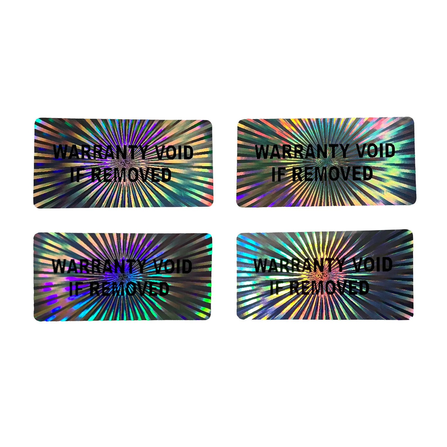 

196 шт./392 шт. гарантия VOID, если удаляемые наклейки с лазерной голограммой с защитой от несанкционированного доступа, серебристая водонепроницаемая упаковка для запечатывания