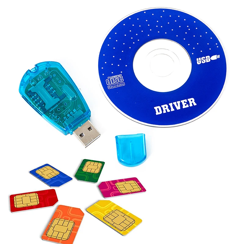 USB Sim Cópia e Cloner Kit, Leitor de Cartão SIM, GSM, CDMA, SMS Backup, Leitor de Cartão CD