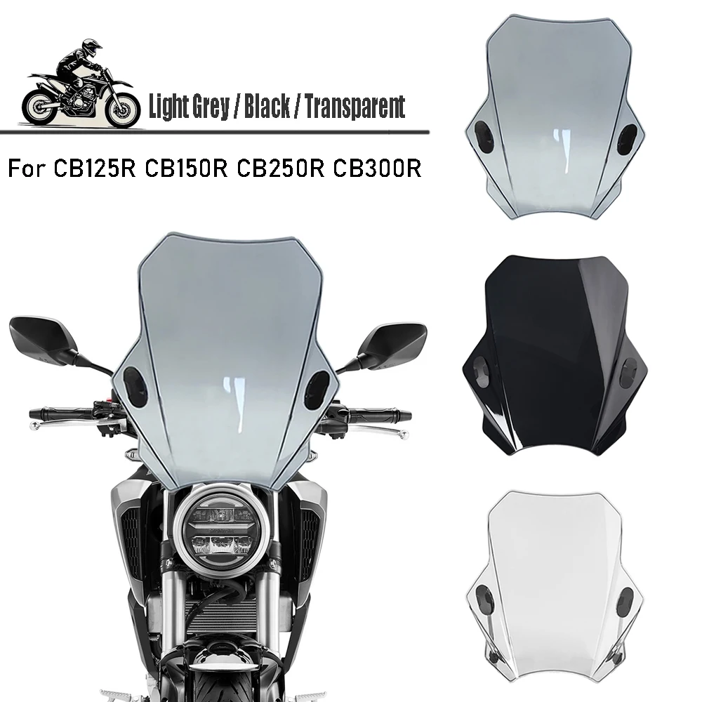 

Universal Motorcycle Windscreen Windshield Covers Screen Smoke Lens Motorbikes Deflector For CB150R CB250R CB300R CB125R