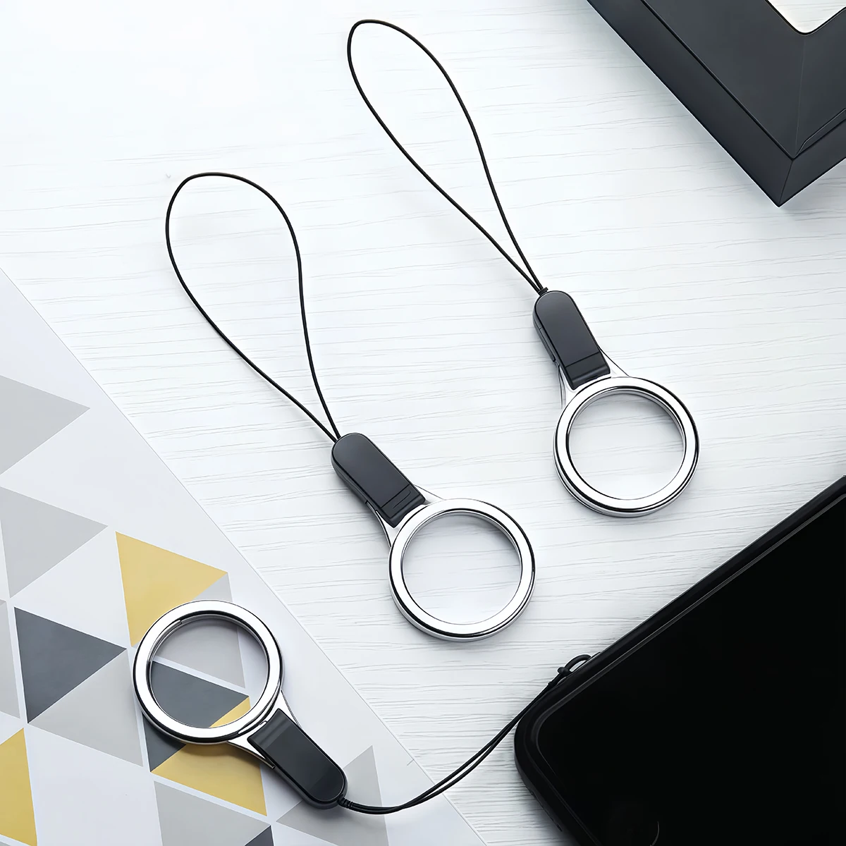 

20/50Pcs Lanyard Lariat Cords Finger Ring Rope Keychains Hook Mobile Phone Strap Pendant Charms Keyring Bag Accessories Key Ring