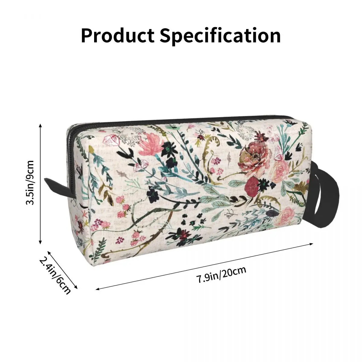 Fable Floral Retro Cosmetic Bag Women Makeup Bags Travel Daily Toiletry Bag Organizer Merch