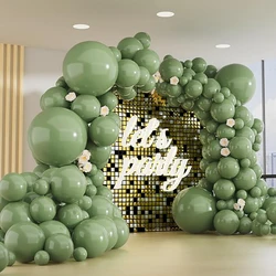 Sage Green Balloons Garland Avocado Green Balloon Arch Kit Jungle Theme Kids Birthday Party Gender Reveal Baby Shower Decoration