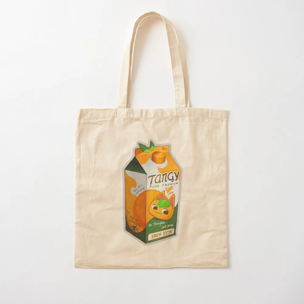 Tangy’s Orange Juice Carton Tote Bag reusable grocery bags canvas tote bag great bag hand bags Canvas Tote