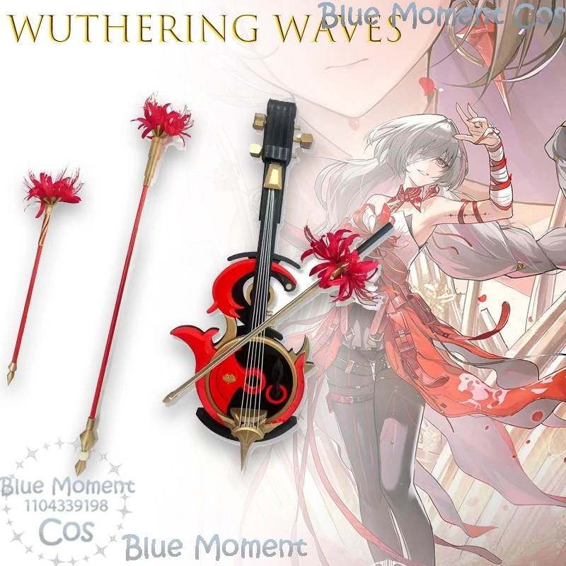 

‌ ‌ ‌ ‌ ‌ ‌ Wuthering Waves phrolova Higanbana Staff Oblivions ForgetMeNot Violin Signature Weapoon Косплей Реквизит Fiddle Played