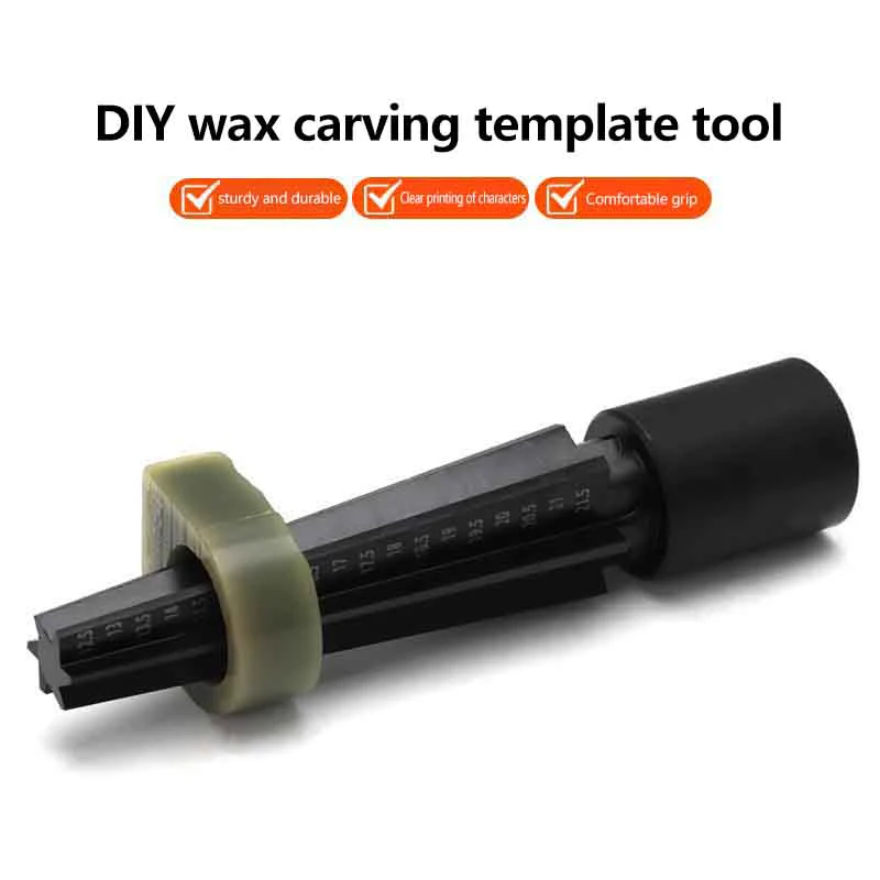 1Piece Black Wax Ring Sizer Mandrel Inner Wax Tube Cutter Enlarge Holes Of Carving Ring Molds Wax Pip Knife Jewelry Casting Tool