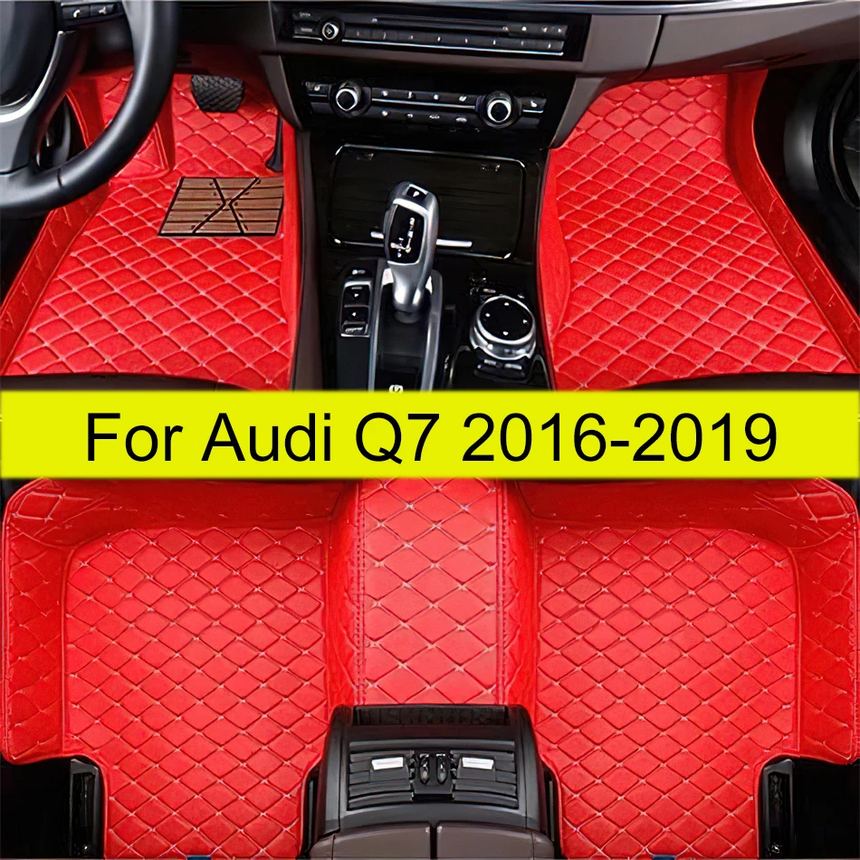 

Автомобильные коврики для Audi Q7 (пять сидений) 2016 2017 2018 2019, автомобильные накладки на ножки, индивидуальный ковер, аксессуары для интерьера, детали для украшения