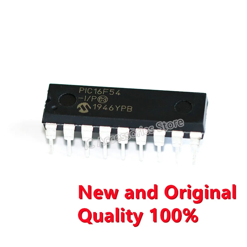 5PCS PIC16F54-I/P PIC16F54 16F54 DIP-18 New and Original Chip MCU In Stock