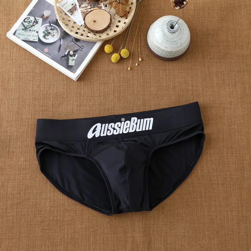 Aussiebum Calcinha Masculina Leite De Seda Cintura Baixa Body Shaping Elastic Pouch Pouch Close jockstrap Confortável Traceless cuecas