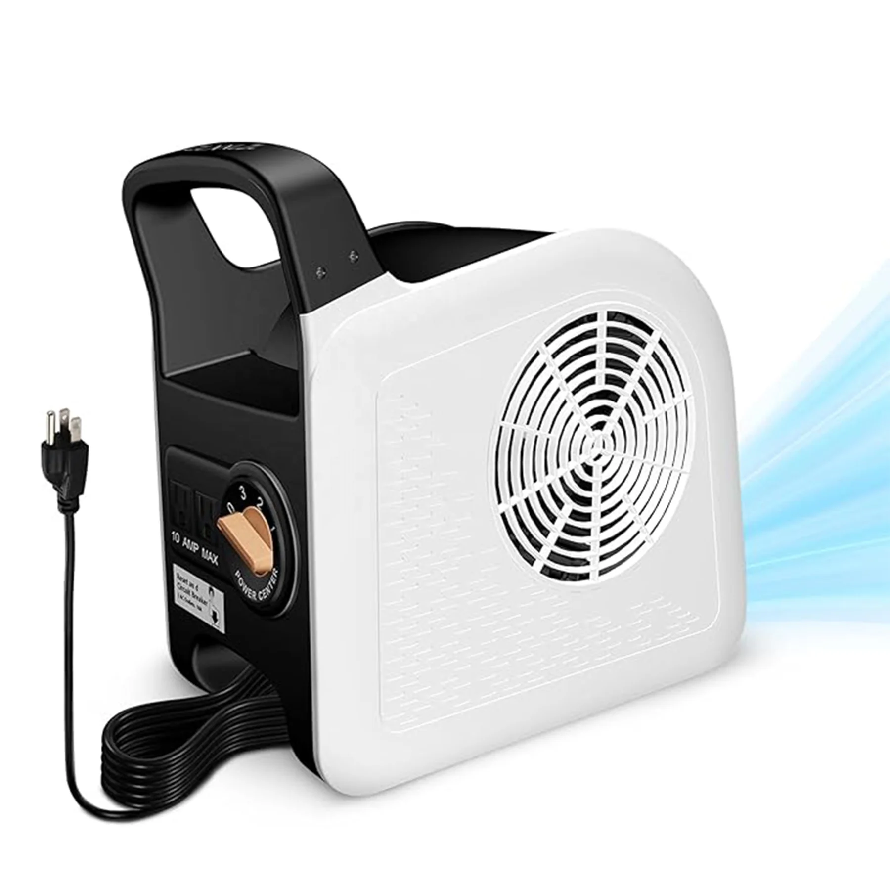 

Electric 185 Degree Adjustable Direction Air Blower Fan for Hotels and Spas Durable Plastic Power Source