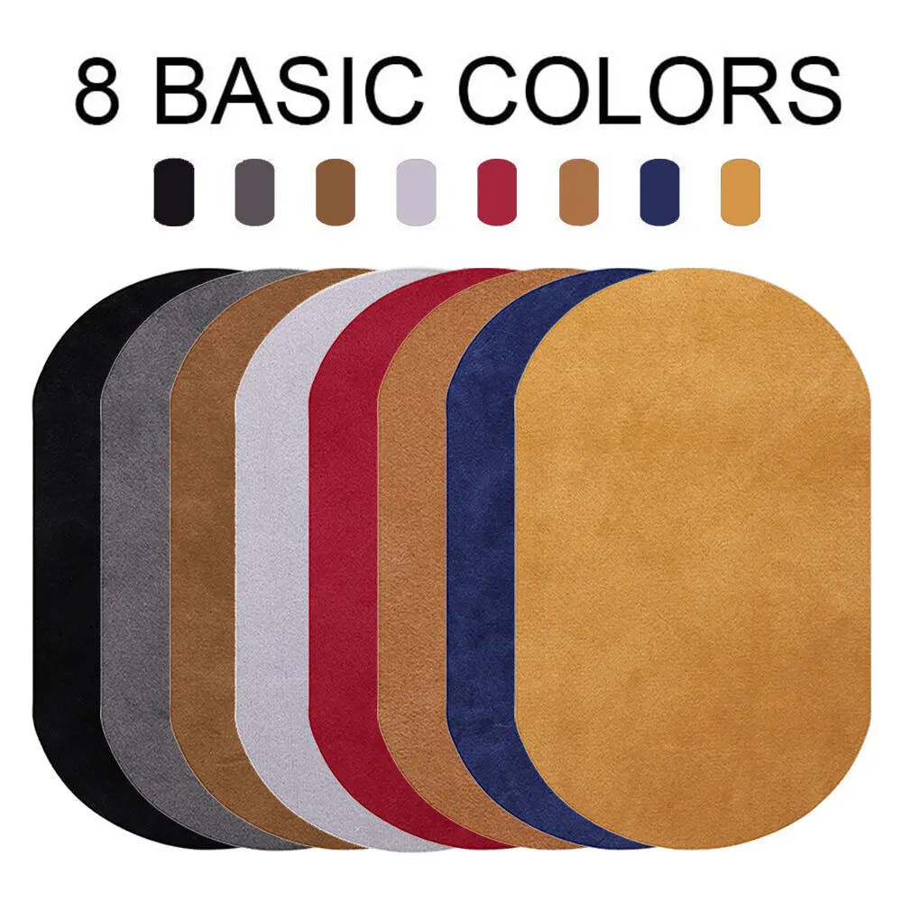 Iron On Patches 1/5/10 Pcs Repair Patches 8 Colors Oval Faux Suede Cowhide Elbow Knee Repair for Sweater Crafts Odzież Dżinsy