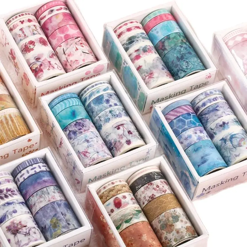 10 Rolls Seasons Washi Tape Scrapbooking Material DIY Gift Wrapping Sticker for Journal Planner Decoration  Paper Craft Supplies