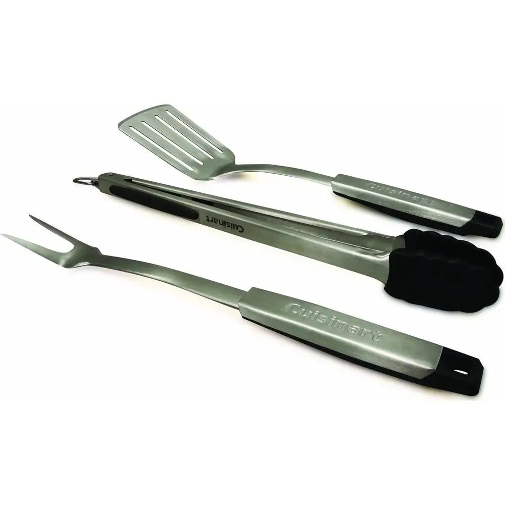

Proional Grill Tool Set (3-Piece), Black and Stainless Steel