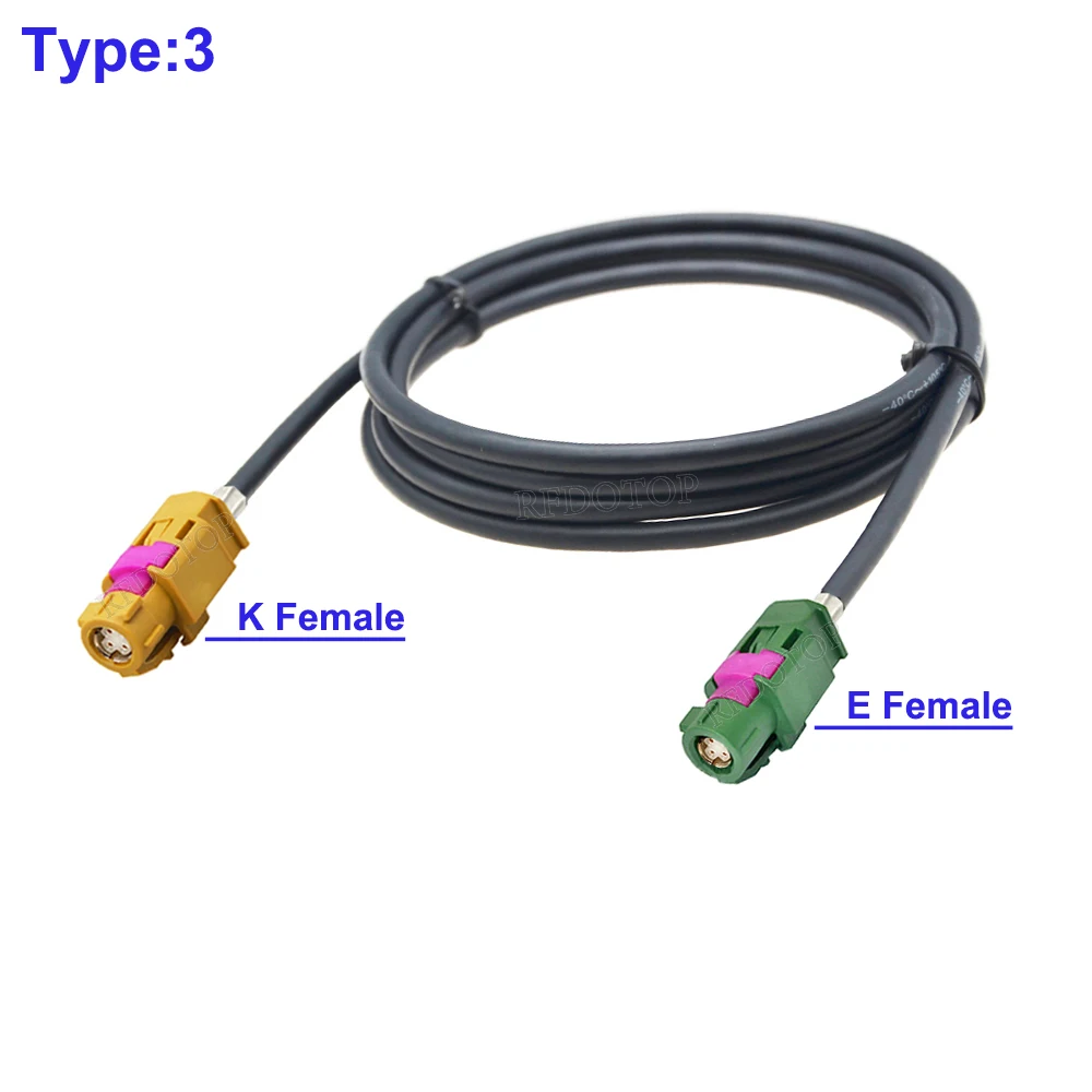 4Pin HSD Code E Female to K Female 4-Core Car LVDS Video Line Cable Fit for Mercedes-Benz Audi Navigation GPS Audio Cable Wire