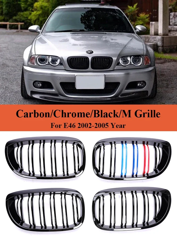 Gloss Black Racing Grill Front Bumper Facelift Grille For BMW 3 Series E46 LCI 2004-2007 2/4 Doors 325i 320i 330i Accessories