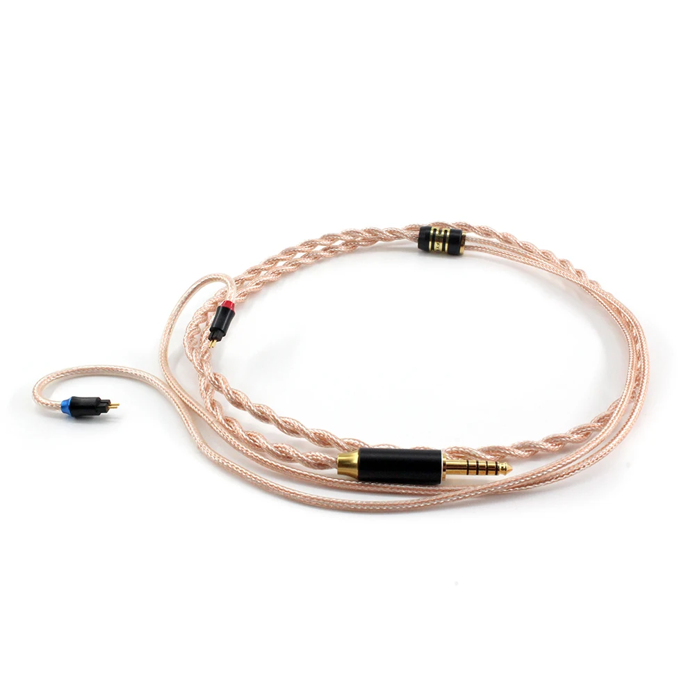 4.4mm 1.2m HIFI Double Shielded Copper Silver Mixed Cable LITZ Upgrade Headphone Cable For MMCX Or 2PIN 0.78 Cable