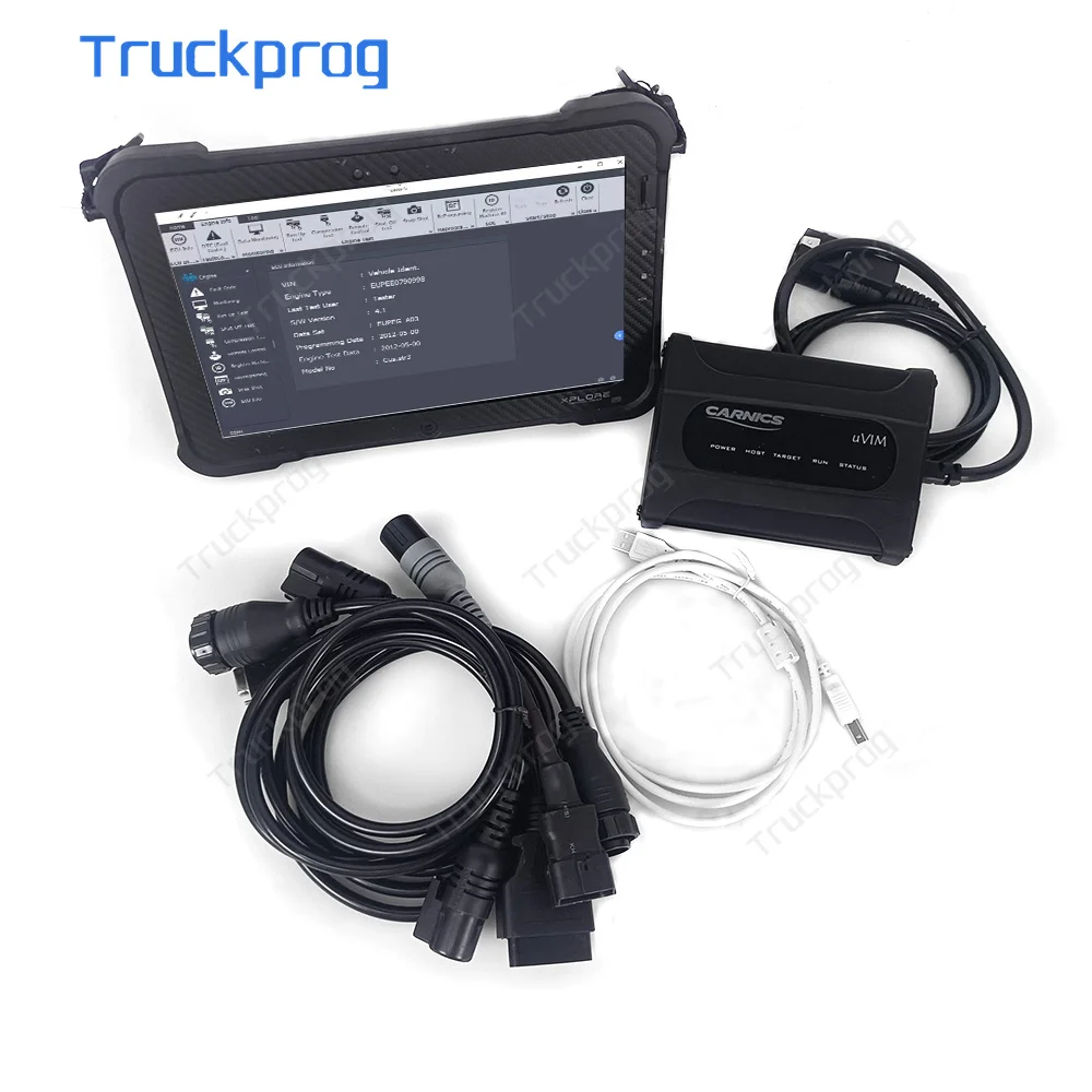 Latest Diagnostic tool for Doosan uvim Diagnostic Scanner Kit Communication Interface Forklift Excavator Loader +Xplore tablet