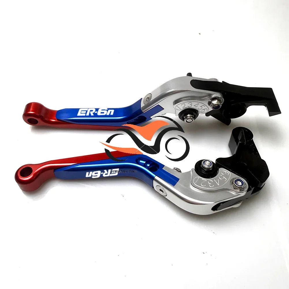 For Kawasaki NINJA ER6N ER-6N ER 6N 6 N Motorcycle Motorbike CNC Aluminum Adjustable Folding Fold Extendable Brake Clutch Levers
