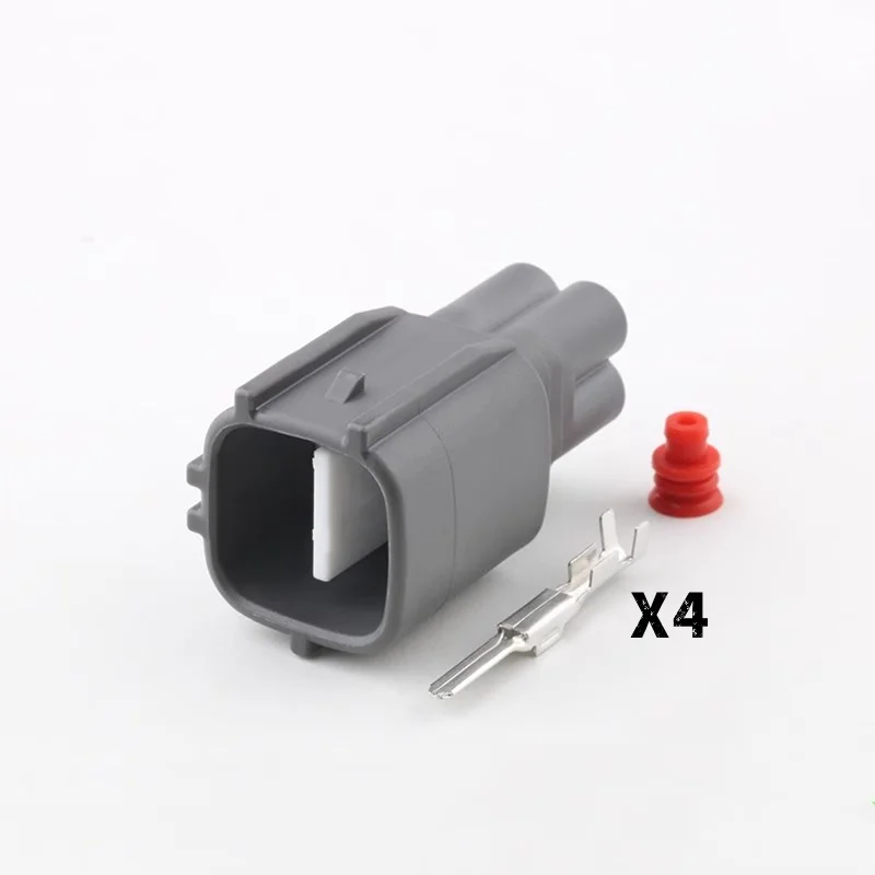 1 set 4 Pin female male Automotive waterproof connector Oxygen Sensor Harness plug 6189-0256 for Toyota 90980-11178 90980-11177