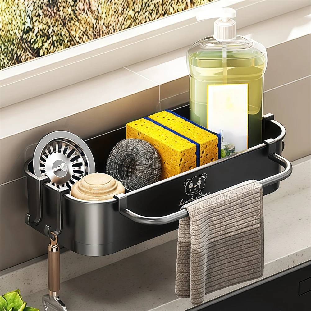 

Сливная стойка 26,5x12,5x6 см, компактное решение для хранения, кухонный держатель для хранения, аксессуары для ванной комнаты, самооливающийся поднос