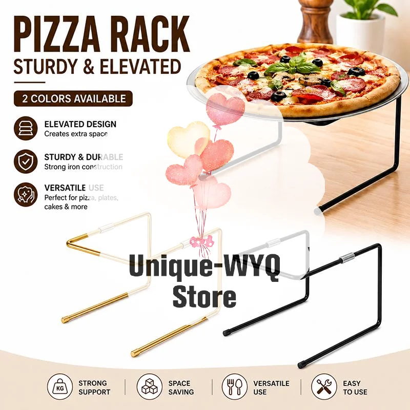 Iron Kitchen Storage Rack Pizza Rack Iron Electroplating Pizza Rack Simple Pizza Tray Support Anti Slip