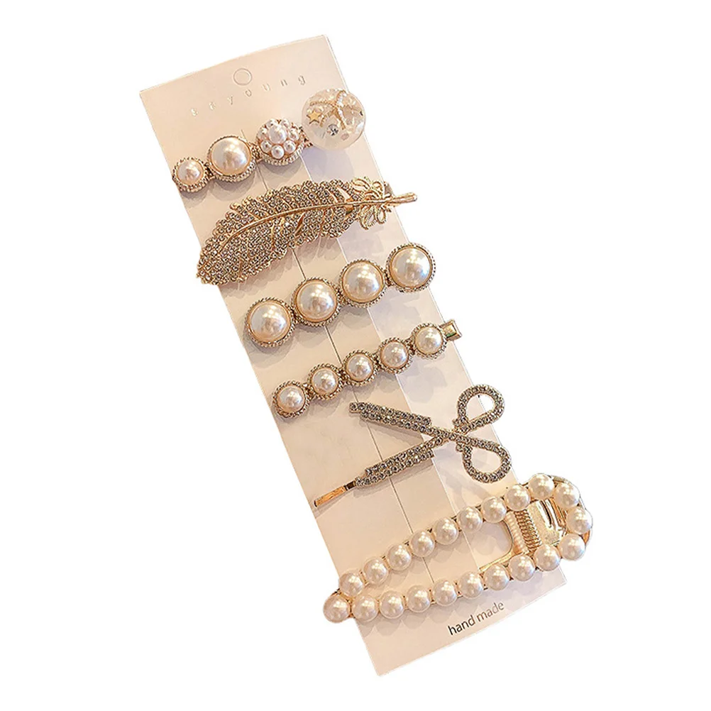 

6 Pcs Rhinestone Hairpins Hair Styling Clamps Smooth Women Hair Accessories Styling Clamps Fashion Barrette Wedding