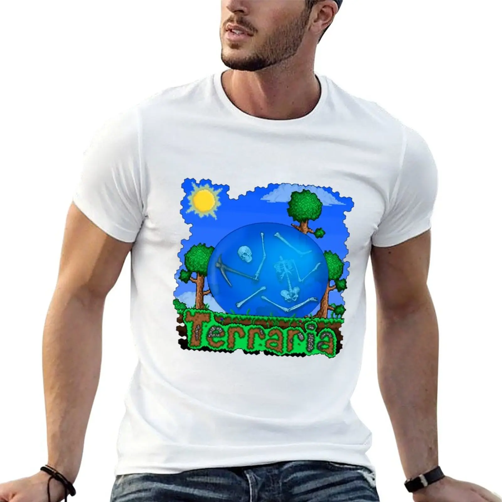 

t t shirt World man T-Shirt for cotton shirts print custom Terraria cotton man t shirt