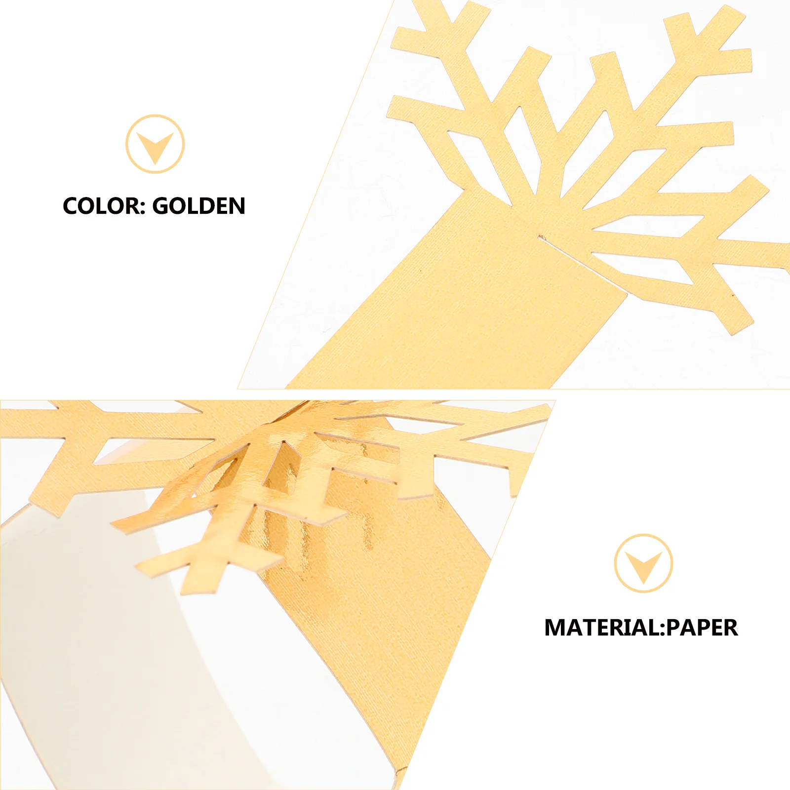 

25Pcs Snowflake Christmas Napkin Rings Paper Napkin Buckles Holiday Table Decor Xmas Party Tableware Table Decors