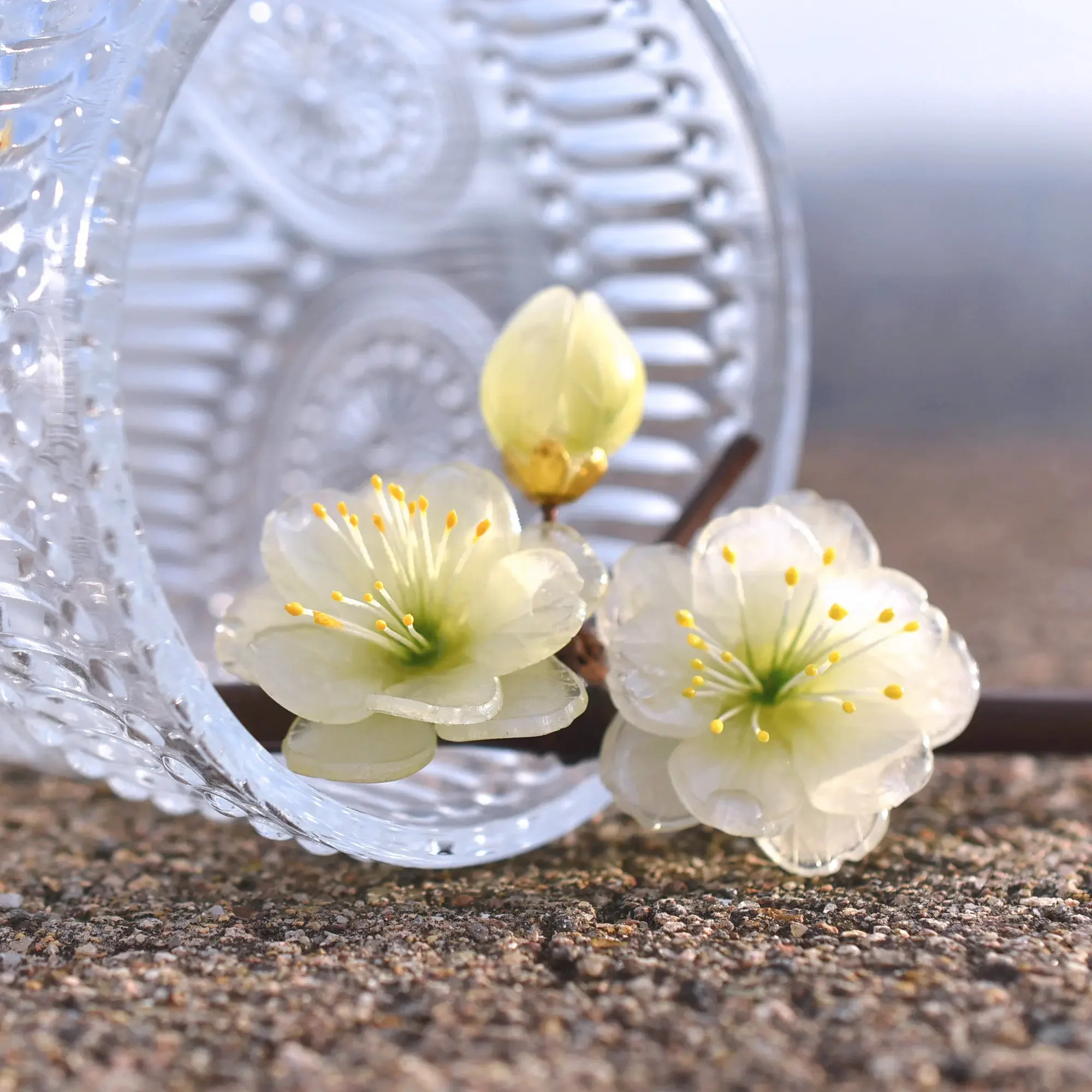 Green plum blossom and bamboo hairpin, Chinese style Hanfu Cheongsam hairpin, women/girls vintage hair accessories, Chinese styl